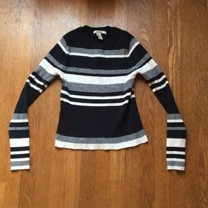 Long-sleeve striped top